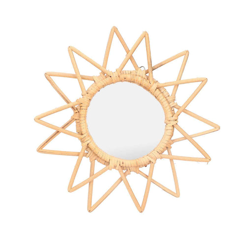 Rattan Innovative Art Decoration Makeup Mirror Retro Dressing Bathroom Wall Hanging MirrorStar In Australia - Darrahopens