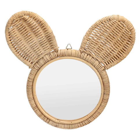 Hanging Mirror High Definition Rattan Mirror Wall Decorative Makeup Mirror for Bathroom Hotel In Australia - Darrahopens