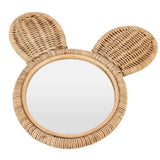 Hanging Mirror High Definition Rattan Mirror Wall Decorative Makeup Mirror for Bathroom Hotel In Australia - Darrahopens