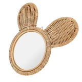 Hanging Mirror High Definition Rattan Mirror Wall Decorative Makeup Mirror for Bathroom Hotel In Australia - Darrahopens