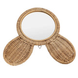 Hanging Mirror High Definition Rattan Mirror Wall Decorative Makeup Mirror for Bathroom Hotel In Australia - Darrahopens