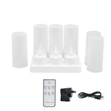 Reusable LED Candle Light Flameless Tea Light Electric Fake Candle for Wedding Party Table Dining Room 100‑240VAU Plug