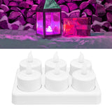 Reusable LED Candle Light Flameless Tea Light Electric Fake Candle for Wedding Party Table Dining Room 100‑240VAU Plug