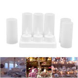 Reusable LED Candle Light Flameless Tea Light Electric Fake Candle for Wedding Party Table Dining Room 100‑240VAU Plug