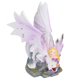 Dragon Girl Desktop Ornament Standing Sculpture Resin Bedroom Decoration Statue for Living Room Office