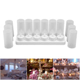 Candle Light Safe Reusable Simulated Flameless LED Candles Light for Parties Weddings Christmas 100‑240VAU Plug