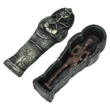 Mummy Coffin Decorations Aquarium Fish Tank Ornaments Landscape Skull Resin Skull Mummy Coffin Ornament In Australia - Darrahopens