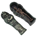 Mummy Coffin Decorations Aquarium Fish Tank Ornaments Landscape Skull Resin Skull Mummy Coffin Ornament In Australia - Darrahopens