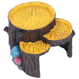 Resin Mini Stump Shape Hiding Hole Wooden Cave Artificial Aquarium Plants Ornaments for Shelter In Australia - Darrahopens