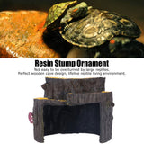 Resin Mini Stump Shape Hiding Hole Wooden Cave Artificial Aquarium Plants Ornaments for Shelter