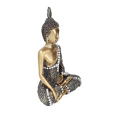 Buddha Ornament Resin Retro Small Decorative Desktop Sitting Buddha Statue for Home Office