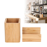 Pen Holder Sturdy Durable Environmentally Friendly Stationery Storage Organizer with Business Card Holder