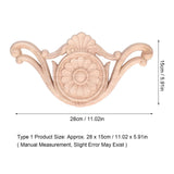 Wood Applique Easy Installation Durable Natural Eco Friendly Classic Exquisite Pattern Wood Carving AppliqueType One