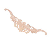 Wood Appliques Exquisite Elegant European Style Rubber Wood Long Flower Piece Home Decoration Carved Accessories In Australia - Darrahopens