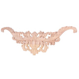 Wood Appliques Exquisite Elegant European Style Rubber Wood Long Flower Piece Home Decoration Carved Accessories In Australia - Darrahopens