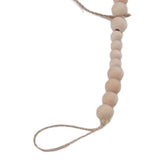 Wooden Beads Photo Display Multi Purpose Simple Design Anti Friction Hanging Photo Display with Wood Bead for DIY Decor