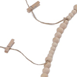 Wooden Beads Photo Display Multi Purpose Simple Design Anti Friction Hanging Photo Display with Wood Bead for DIY Decor