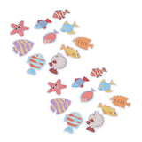 2 Sets Nonslip Bathtub Stickers Matte Colorful Fish Self Adhesive Waterproof Mouldproof Safe for Baby Shower