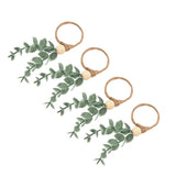 4Pcs Napkin Rings Simple Decorative Handicraft Leaf Flower Napkin Rings for Weddings New Years Parties6640