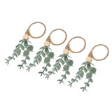 4Pcs Napkin Rings Simple Decorative Handicraft Leaf Flower Napkin Rings for Weddings New Years Parties6640