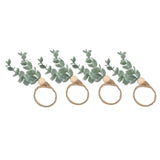 4Pcs Napkin Rings Simple Decorative Handicraft Leaf Flower Napkin Rings for Weddings New Years Parties6640