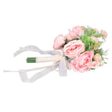 Wedding Bouquet Fake Rose Flower Holding Bunch for Decoration Photography Art Photo Pink