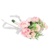 Wedding Bouquet Fake Rose Flower Holding Bunch for Decoration Photography Art Photo Pink