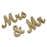 Mr Mrs Sign Wedding Table Decorations English Letter Ornament Props for Festival Anniversary PartyGold