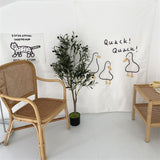 Door Curtain Cute Decorative Cartoon Doorway Divider Cloth for Bedroom Closet Dormitory Kitchen Little White Duck In Australia - Darrahopens