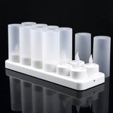 LED Candles Light Rechargeable Lifelike Decorative Electronic Candles for Party Wedding Living Room 12 Mounts with Cups, Yellow Light Flashing