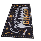 Graduation Banner 71x38in Durable Polyester Fabrics Fadeless 4 Eyelets Easy Installation Congrats Grad Banner for Party C