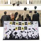 Graduation Banner Approx 71x38in Durable Polyester Fabric Fadeless Color 4 Eyelets Congrats Grad Banner for Graduation 005