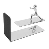 Metal Bookends Kung Fu Man Design Durable Rustproof Metal High Stability Book Ends for Home Office Library In Australia - Darrahopens