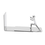 Metal Bookends Kung Fu Man Design Durable Rustproof Metal High Stability Book Ends for Home Office Library