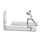 Metal Bookends Kung Fu Man Design Durable Rustproof Metal High Stability Book Ends for Home Office Library