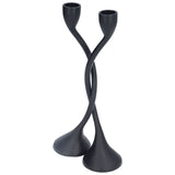 Candle Holder Zinc Alloy High Foot European Style Romantic Simple Retro Black Candlesticks for Bar