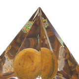 Pyramid Ornament Natural Gravel Triangular Lucky Improving Mood Pyramid Positive Energy Decoration for Bookshelf