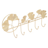 Wall Coat Rack Ginkgo Leaf Design Simple Elegant Style Wide Application Wall Mounted Coat Rack for Clothes Hat Keys