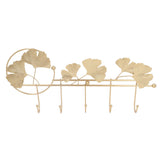 Wall Coat Rack Ginkgo Leaf Design Simple Elegant Style Wide Application Wall Mounted Coat Rack for Clothes Hat Keys