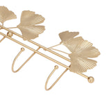Wall Coat Rack Ginkgo Leaf Design Simple Elegant Style Wide Application Wall Mounted Coat Rack for Clothes Hat Keys