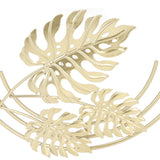 Iron Wall Sculptures Gold Metal Leaf Wall Decor for Living Room Bedroom Office Home A