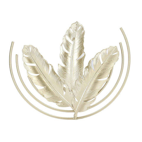 Iron Wall Sculptures Gold Metal Leaf Wall Decor for Living Room Bedroom Office Home B In Australia - Darrahopens