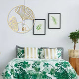 2pcs Gold Wall Decor Iron Art 3D Stereo Ginkgo Leaves Wall Sculpture for Sofa Background Entrance Dining Room Study