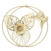 Gold Flower Butterfly Wall Decor Light Luxury Butterfly Wall Sculptures for Bedroom Livingroom Office In Australia - Darrahopens