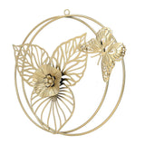 Gold Flower Butterfly Wall Decor Light Luxury Butterfly Wall Sculptures for Bedroom Livingroom Office In Australia - Darrahopens