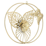 Gold Flower Butterfly Wall Decor Light Luxury Butterfly Wall Sculptures for Bedroom Livingroom Office In Australia - Darrahopens