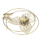 Gold Flower Butterfly Wall Decor Light Luxury Butterfly Wall Sculptures for Bedroom Livingroom Office In Australia - Darrahopens