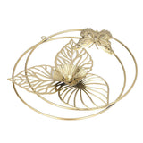 Gold Flower Butterfly Wall Decor Light Luxury Butterfly Wall Sculptures for Bedroom Livingroom Office In Australia - Darrahopens