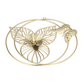 Gold Flower Butterfly Wall Decor Light Luxury Butterfly Wall Sculptures for Bedroom Livingroom Office