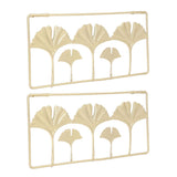 2Pcs Gold Metal Leaf Wall Decor 3D Modern Simple Clear Texture Metal Leaf Hanging Decoration with Frame for Home Office In Australia - Darrahopens